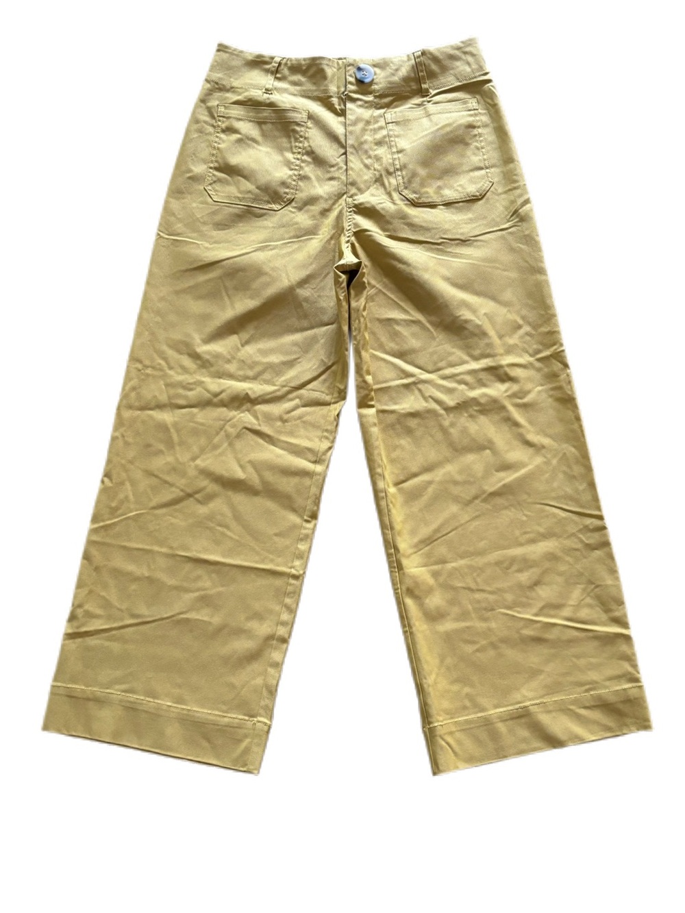 MIDUO Mustard Yellow Wide Leg Crop Utility Pants Size 31 High Rise